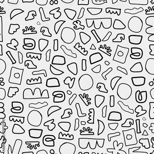 Seamless Abstract pattern. Idea for fabric, tablecloth pattern, wrapping paper, gift paper. Print ditsy. Motives are scattered randomly. Abstract pattern background. cute pattern.