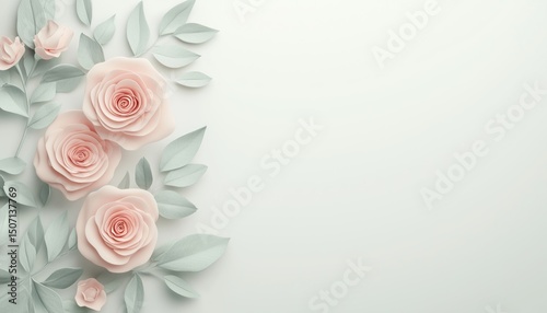 Elegant Vintage Floral Template Featuring Pink Roses: Perfect For Wedding Invitations, Greeting Cards, Notebook Covers, Flyers, And More!