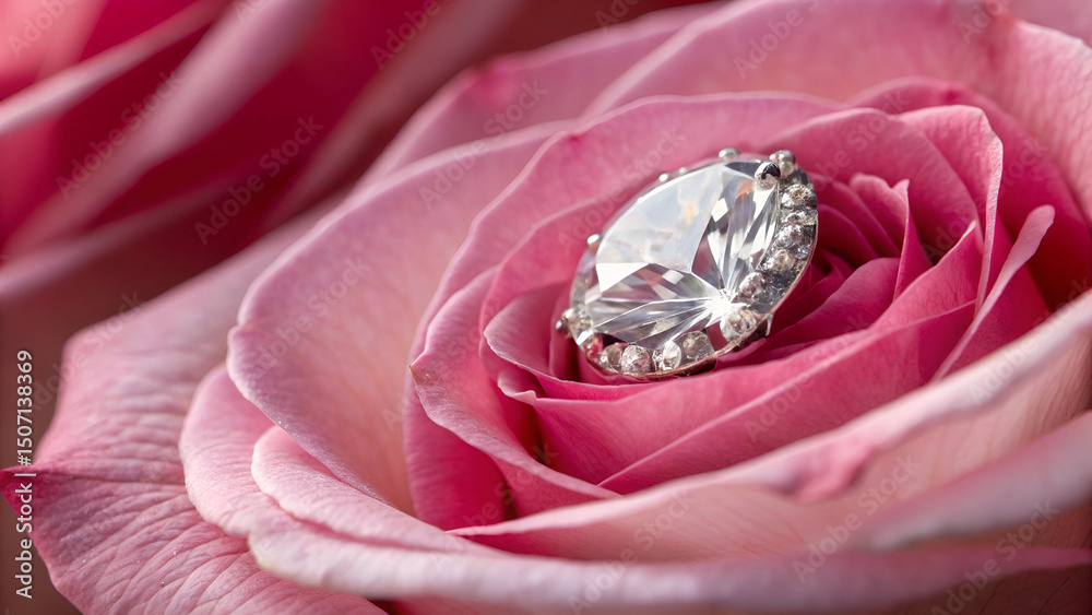 Obraz premium The Rose That Wore a Diamond