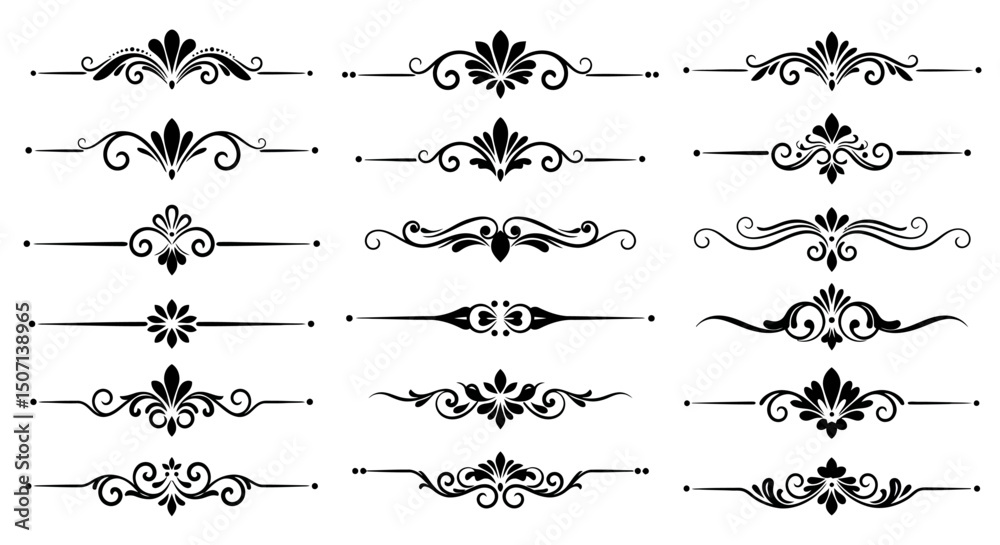 Obraz premium set of decorative design elements
