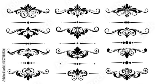 set of decorative design elements