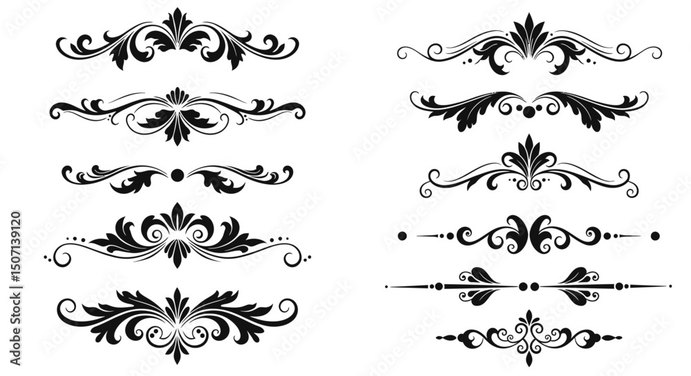 Fototapeta premium set of decorative elements for design