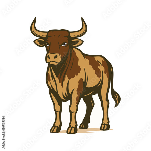 vector illustration of cow