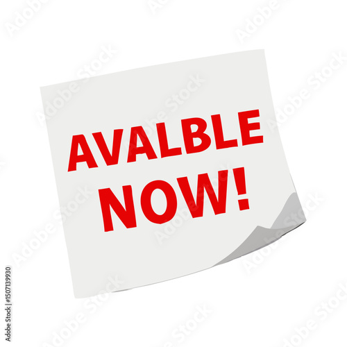 Available Now Sticky Note Promotion