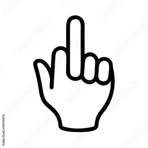 Middle Finger Outline
