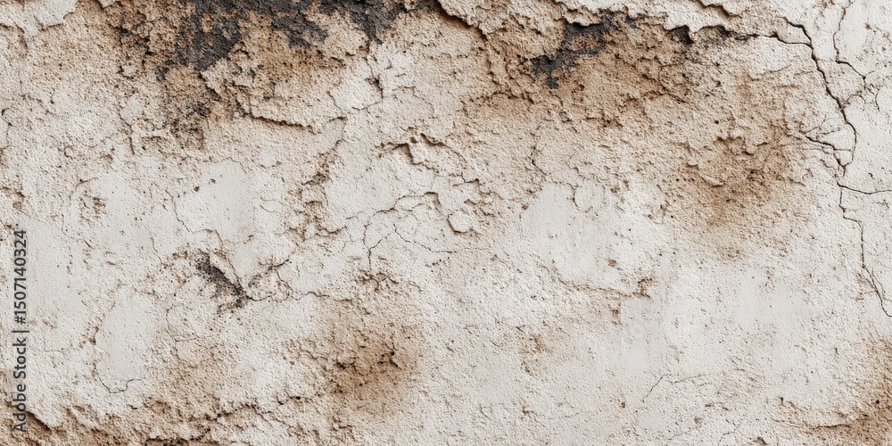 Fototapeta premium Weathered textured wall with cracks and stains.