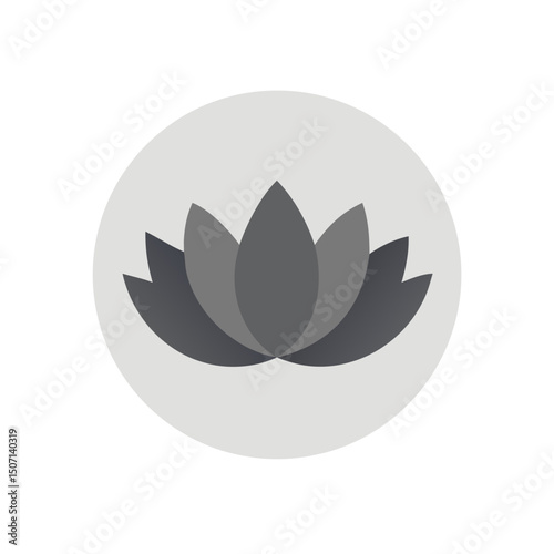 Lotus Flower in Circle
