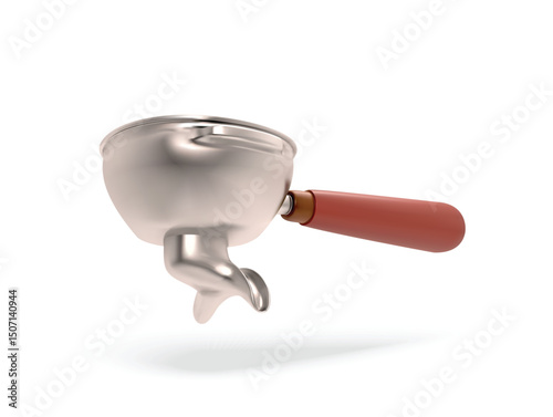 Professional Espresso Portafilter 3D Vector Icon