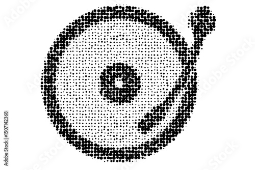 Halftone Vinyl Record Abstract Dot Art
