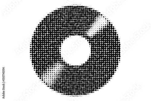 Halftone Vinyl Record Abstract Dot Pattern