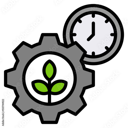 Efficiency outline color icon