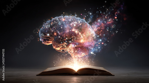 Exploding Brain of Ideas and Knowledge