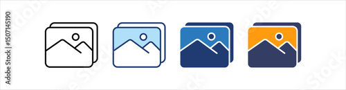 Gallery Icon Set Multiple Style Collection