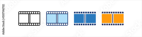 Film Icon Set Multiple Style Collection