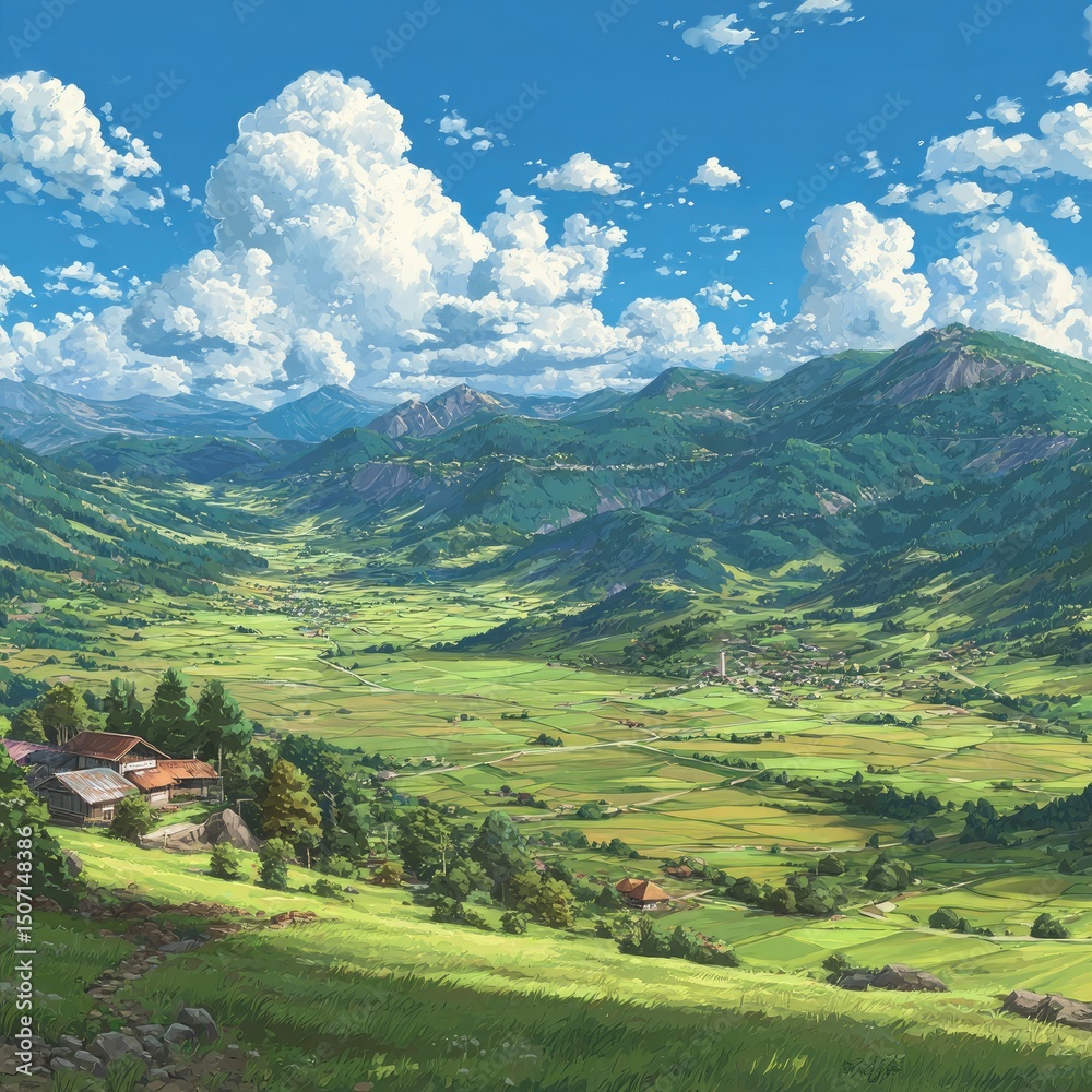 landscape with mountains landscape with mountains