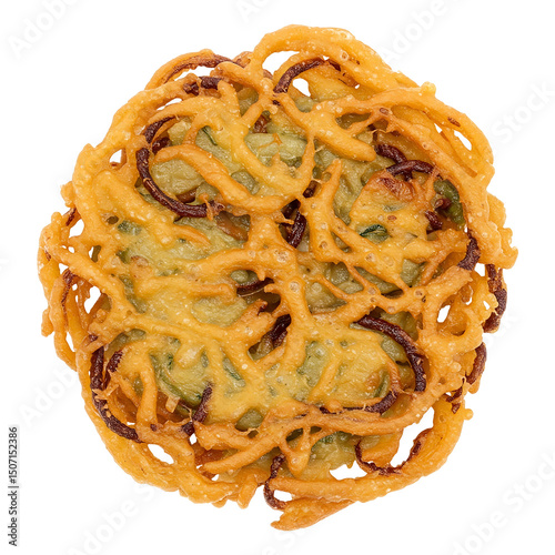 Crispy potato pancake latke recipe delicious homemade traditional hanukkah food close up macro view isolated on transparent background photo