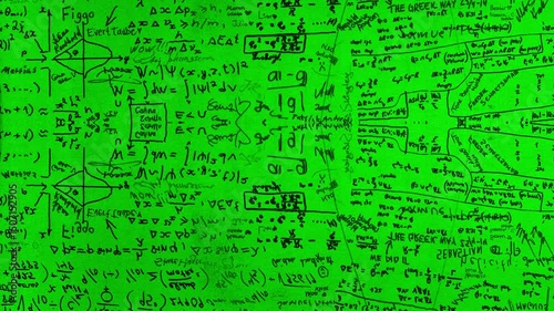 math formula coding grunge stop motion abstract background animation, concept of education and study