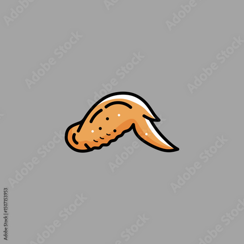 vector illustration of an chicken wings logo