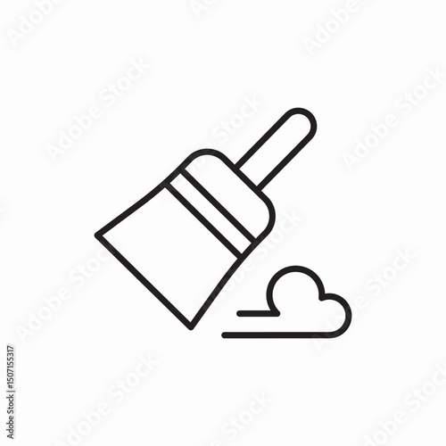 broom cleaning icon vector sign