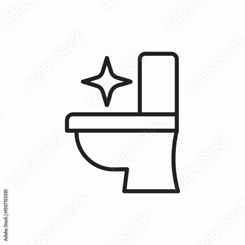 Clean toilet bathroom icon vector sign
