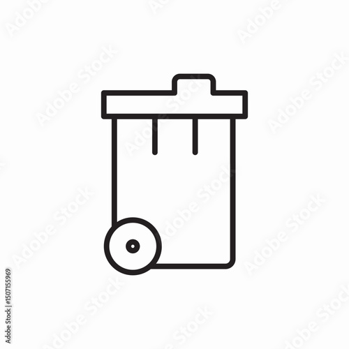 bin trash icon vector sign