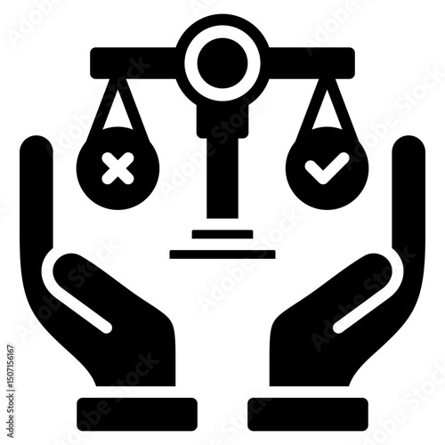 Ethical glyph icon