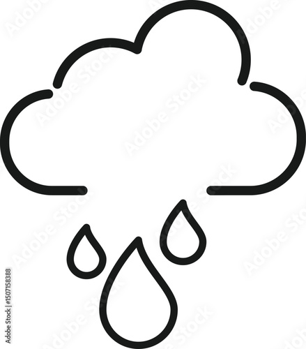 Rain icon. cloud icon vector