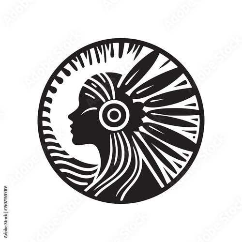 NAIDOC WEEK  Silhouette Vector Illustration, Solid White Background.