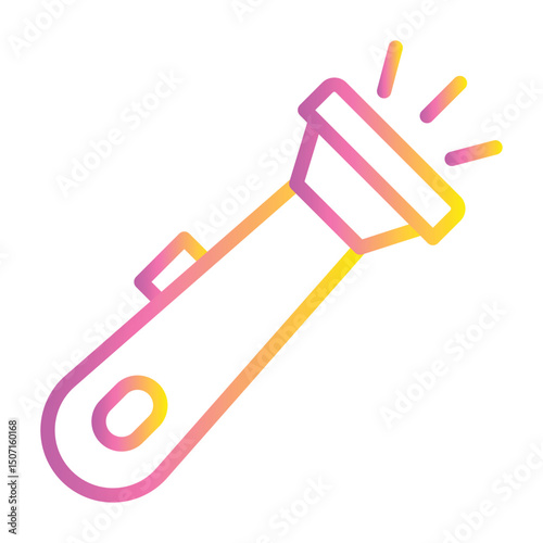 Flashlight Color gradient illustration vector icon which can easily modify or edit 
 