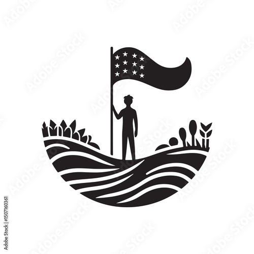 NAIDOC WEEK  Silhouette Vector Illustration, Solid White Background.