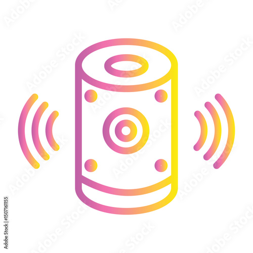 Smart Speaker Color gradient illustration vector icon which can easily modify or edit 
