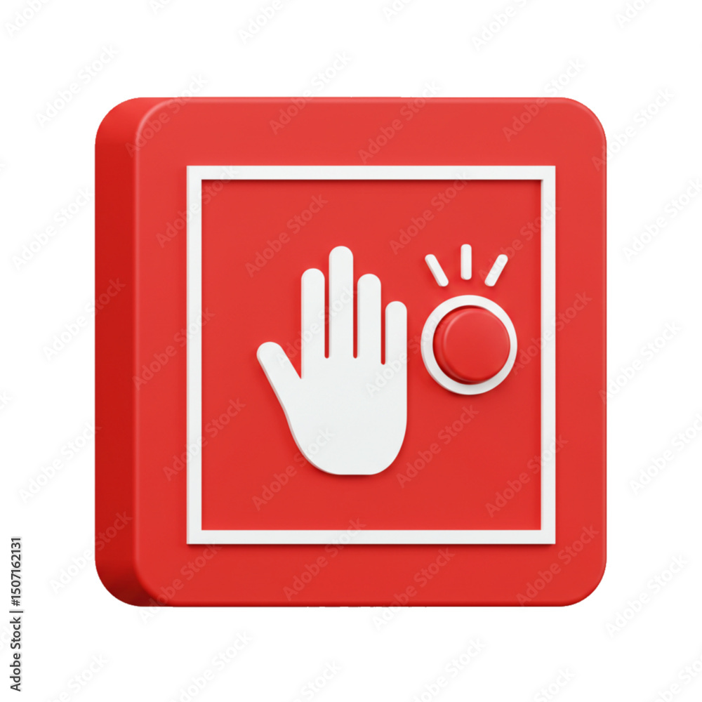 Obraz premium Push button alarm or stop device.