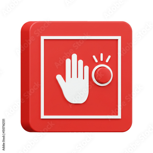 Push button alarm or stop device.