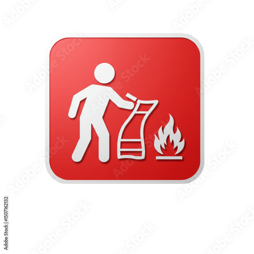 Use fire blanket to extinguish flames.