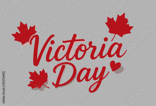 Happy Victoria Day – Canadian Celebration Greeting with Maple Leaves