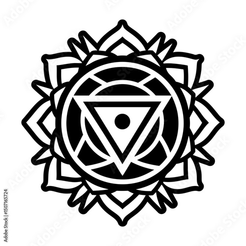 Healing chakra icon in solid style