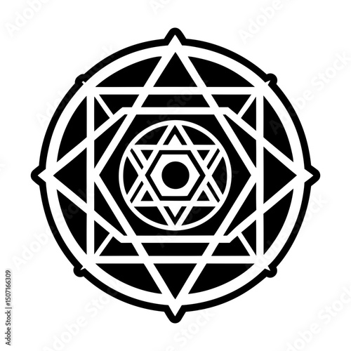 Ascension geometry icon in filled style