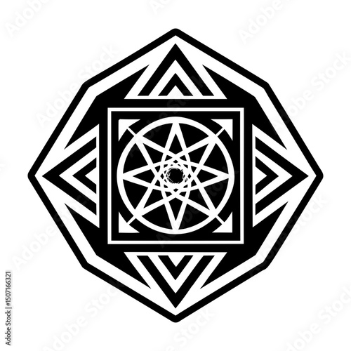Geometric spirituality in glyph style