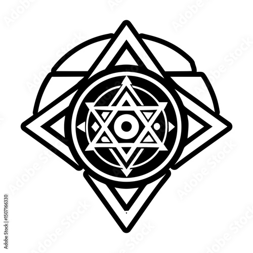 Sacred aura icon in solid style
