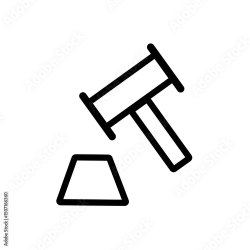 bid hammer vector icon