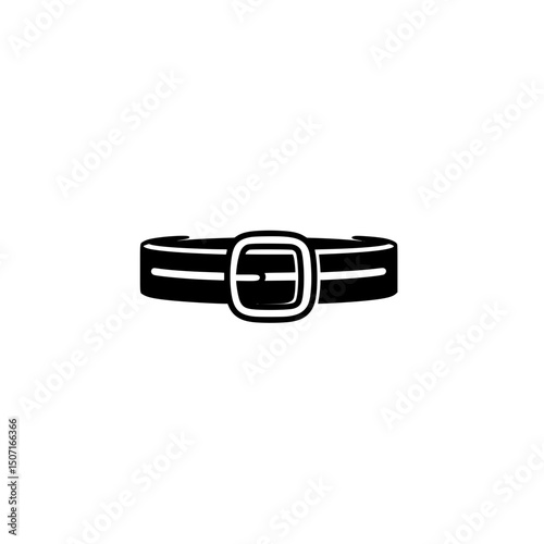 Black leather belt icon