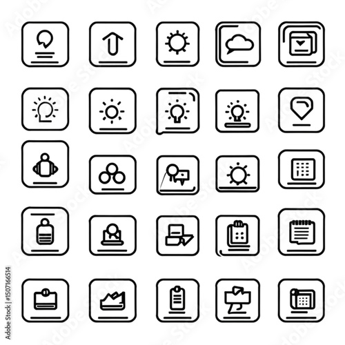 UIとクラウドサービスの丸型アイコンセット｜Circular UI and Cloud Service Icons