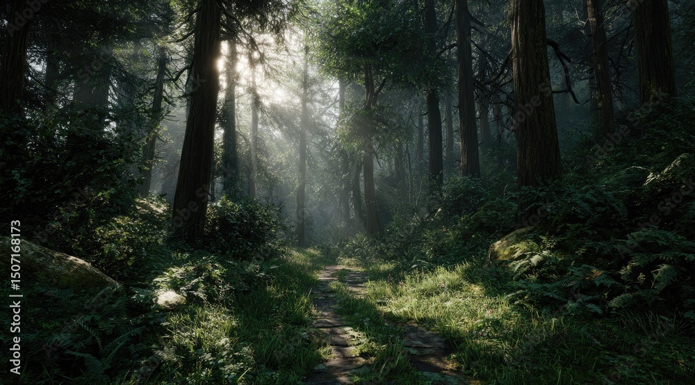 Obraz premium morning in the forest