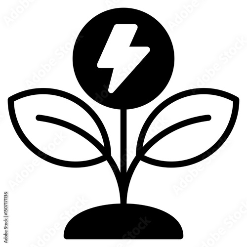 Energy outline mixed icon