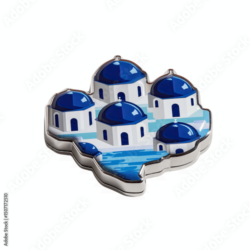 Santorini Island Souvenir Magnet Iconic Greek