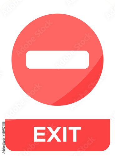 No Exit Sign Red Circle with White Bar and Exit Text Free Download No Exit Sign Red Circle with White Bar and Exit Text - GFXLoad