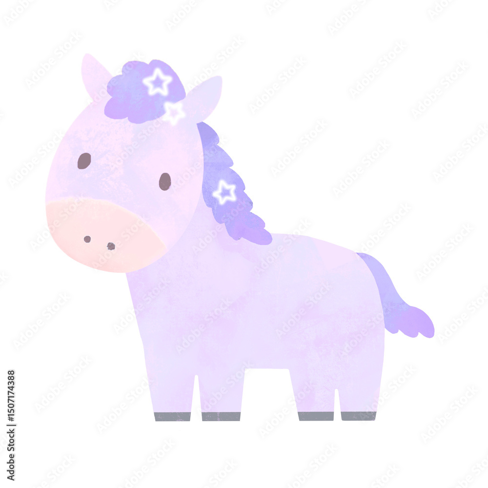Fototapeta premium 午年 かわいい馬のイラスト