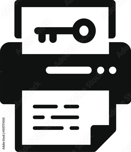 Secure print icon