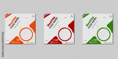 Poster template with healthy and organic food design for banner , brochure, leaflet  and advertisement watercolor vector illustration