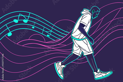 vector illustration of a dancing woman